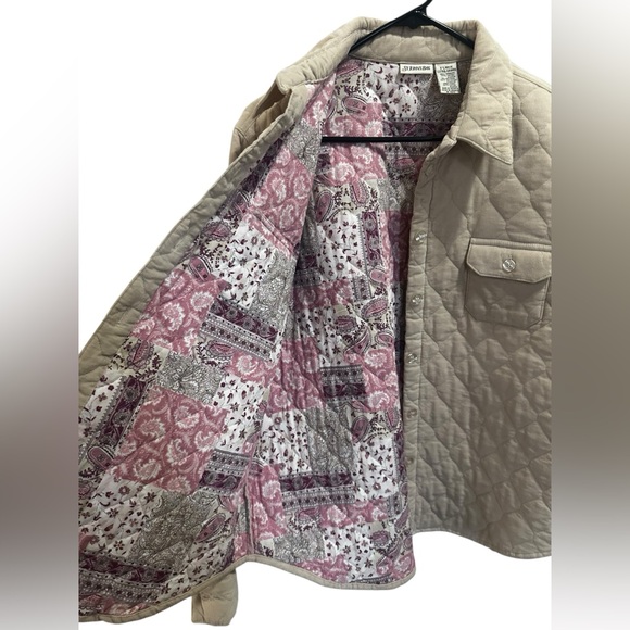 St. John's Bay Quilted Utility Jacket in Beige size XL - Picture 4 of 6